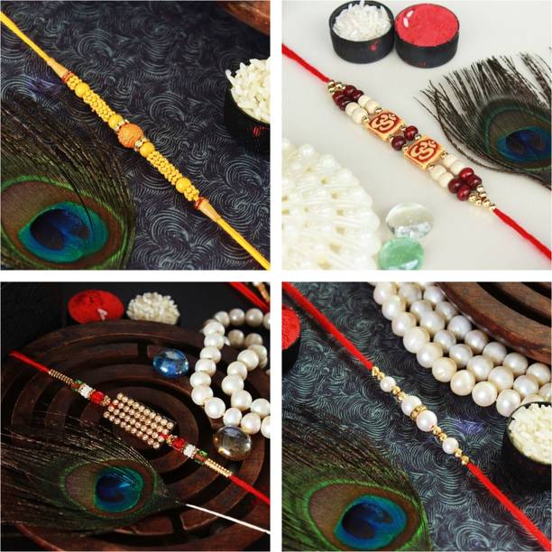 Designer Premium Rakhi Design 1534 Mauli Thread Rakhi by YOGIJI ENTERPRISE