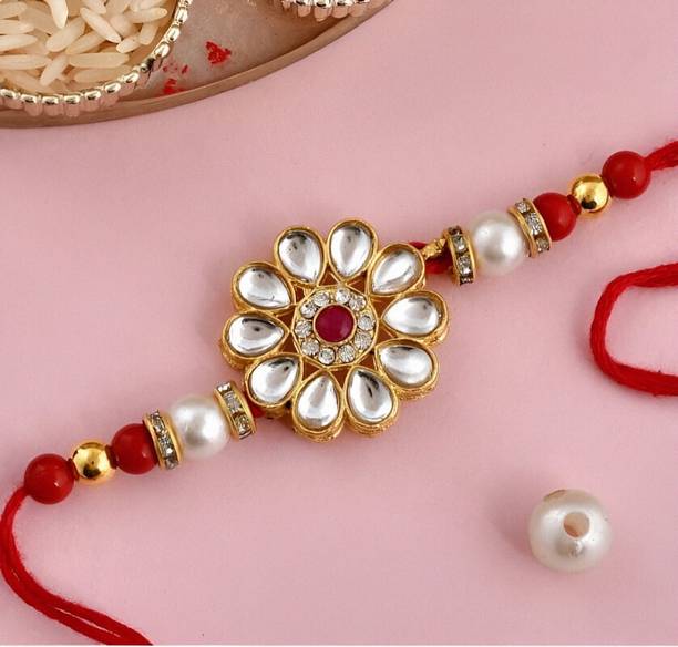 Aamrapali Silver Gems Thread Rakhi(UJ)-1 Mauli Thread Rakhi  Set