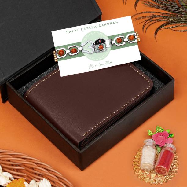 The Wallet Store Bracelet RK-013-WL03 Assorted Wallet, Rakhi, Chawal Roli Pack  Set