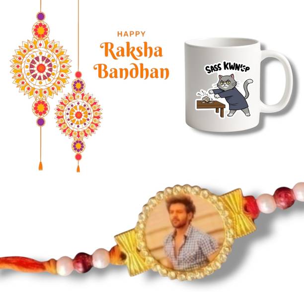 my rakhi Designer NG_Rakhi set with M GIFT_BRO385 Assorted Rakhi, Mug  Set