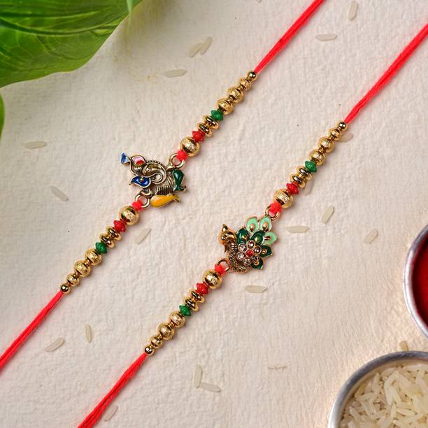 The Stone Aisle Thread Rakhi - 1830 Assorted Rakhi  Set