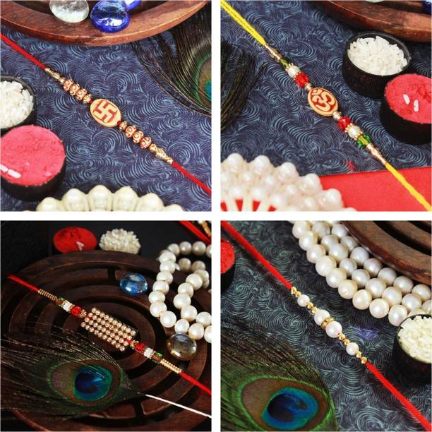 Designer Premium Rakhi Design 154 Mauli Thread Rakhi by yogi