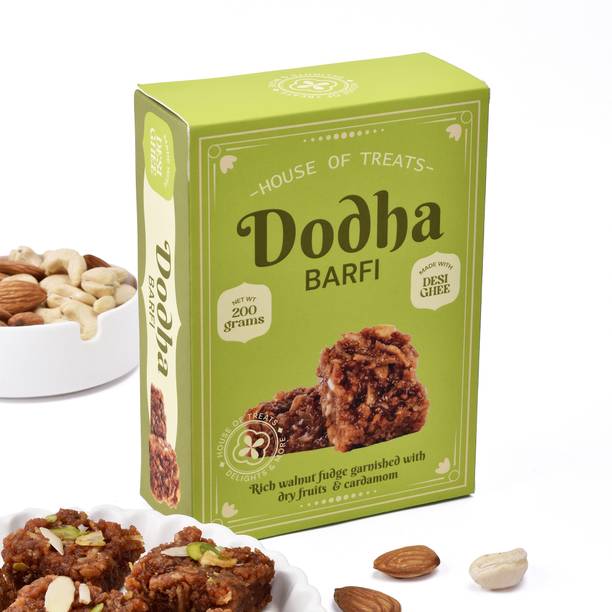 HyperFoods Diwali gift Hamper Dodha Barfi 200g Diwali gifts for family Diwali gift pack Box