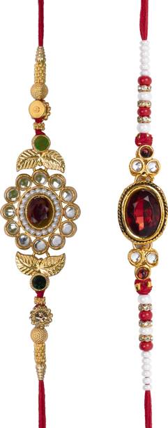 Designer 26061A Assorted Rakhi, Chawal Roli Pack, Rakhi Set by Bloom