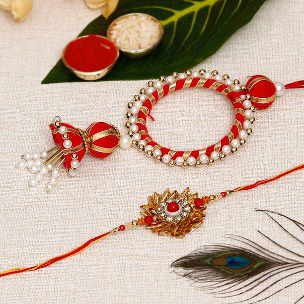 Flipkart SmartBuy Lumba Rakhi Assorted Chawal Roli Pack  Set