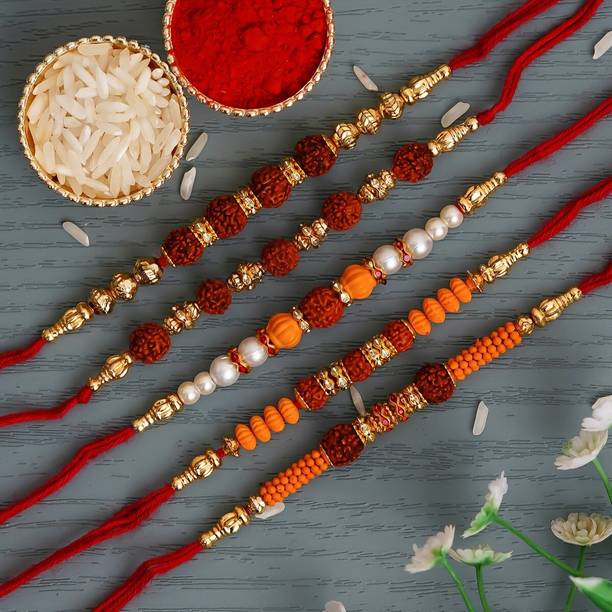 Flipkart SmartBuy Designer RK_14 Assorted Chawal Roli Pack, Rakhi  Set