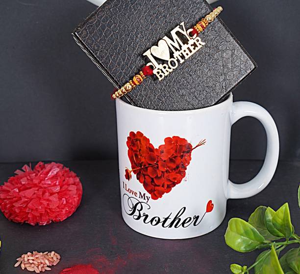 Banna Art Religious Mug & Rakhi Gift For Bhai | Fancy Rakhi | Designer Rakhi| Mauli Thread Rakhi, Mug Set