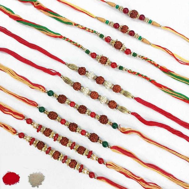 SAWARIYA Rudraksh Rudraksh C-02 Mauli Thread, Sandalwood Chawal Roli Pack  Set