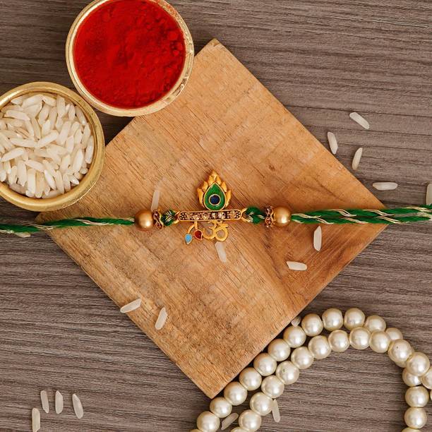 Flipkart SmartBuy Designer Rakhi Assorted Chawal Roli Pack, Rakhi Set