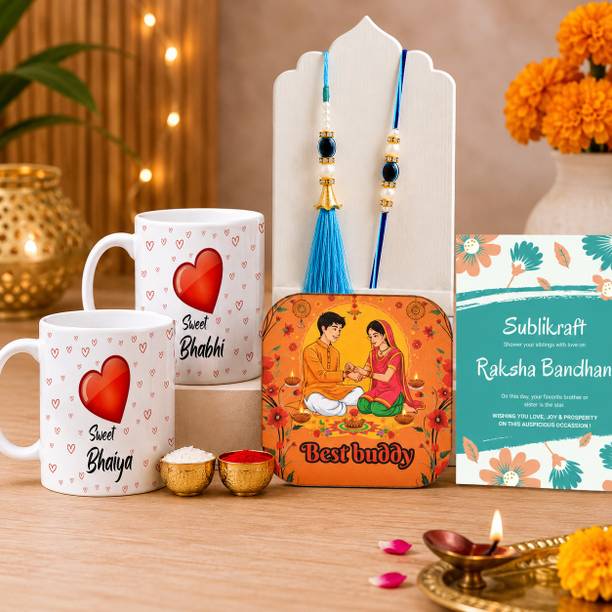 Bhaiya Bhabhi Rakhi for Brother & Bhabhi Mauli Thread Rakhi by Sublikraft