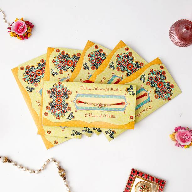 ARCHIES Thread Wishing A Wonderful Brother Rakhi Mailer Assorted Rakhi  Set