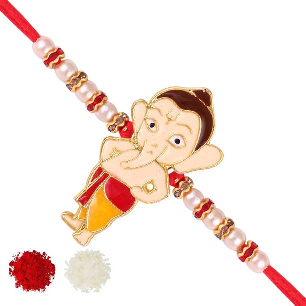 VIGHNAHARTA Kids 1146RKG Gold Finish Rakhi  Set