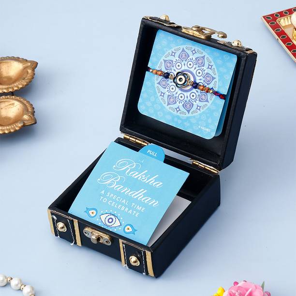 ARCHIES Thread Black Evil Eye Rakhi Treasure Box Assorted Rakhi  Set