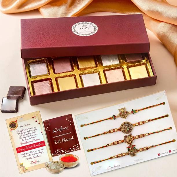 eCraftIndia Religious D1153P6C6CC10 Assorted Rakhi  Set