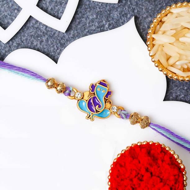 eCraftIndia Religious Rakhi Infusion Assorted Rakhi  Set