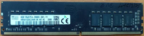 Sk Hynix DDR4 SDRAM DDR4 8 GB (Single Channel) PC DDR4 SDRAM (HMA81GS6CJR8N-VK)