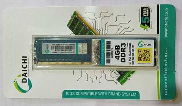 Aniket IT Solutions 4GB DDR3 DESKTOP RAM 1333MHz DDR3 4 GB PC (4GB DDR3 DESKTOP RAM 1333MHz)