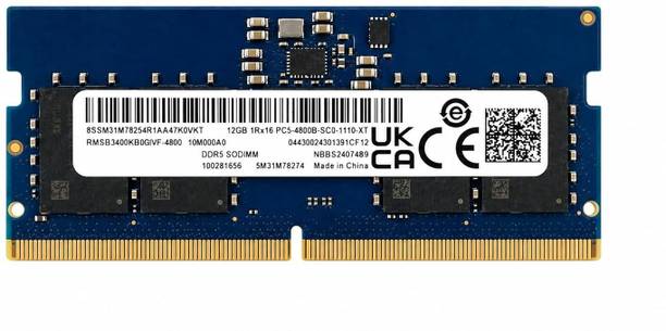 PreSolve 4800MHz Laptop RAM DDR5 12 GB (Single Channel) Laptop (PC5-4800B | 262-Pin SO-DIMM | CL40 | 1Rx16 | 1.1V | Non-ECC)