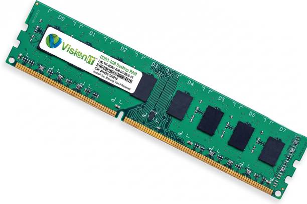 VISIONIT DDR3 Desktop Memory DDR3 4 GB (Dual Channel) PC DDR3 (Vision IT 4GB RAM DDR3)
