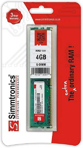 simtronics DDR 3 DDR3 4 GB (Dual Channel) PC, Server (Simmtronices 4 Gb DDR 3 Ram)