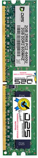 D25 D25 2GB DDR2 RAM 800MHz PC2-5300 Desktop Memory D...