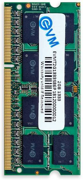 EVM 2GB 1333MHz DDR3 2 GB (Dual Channel) Laptop DDR3 (EVMT2G1333S86P)