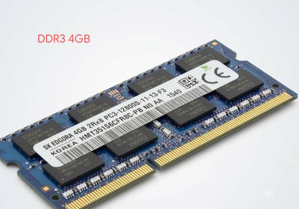 Edgora Blue DDR3 4 GB (Dual Channel) Laptop, PC, Server RAM (4GB DDR3 1600MHz Laptop RAM)