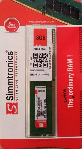 simtronics 1 DDR4 8 GB (Dual Channel) PC, Server (RAM 8 GB DDR4)