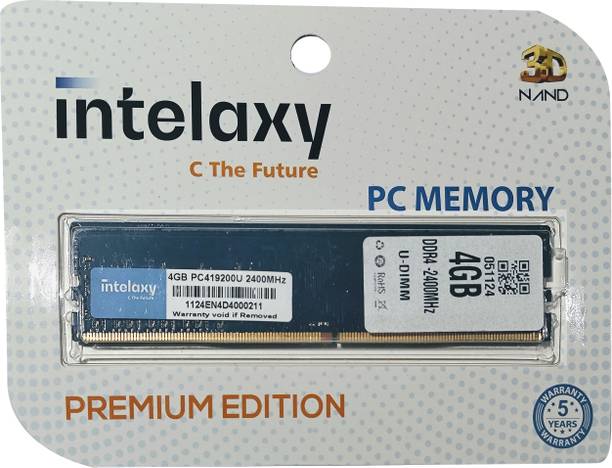 Intelaxy 2400 Mhz Desktop DDR4 4 GB PC (260 Pin|CL-17|SODIMM|Highly Durable Memory Module for Desktop & Notebooks)