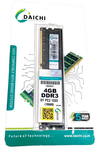 DAICHI 4GB DDR3 RAM DDR3 4 GB (Single Channel) PC (4GB ...