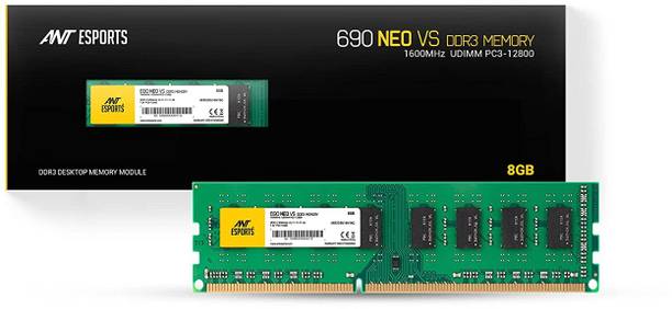 Ant Esports Neo DDR3 8 GB (Single Channel) PC SDRAM (690 NEO VS 8GB (1*8GB) DDR3 1600 MHz Desktop RAM)