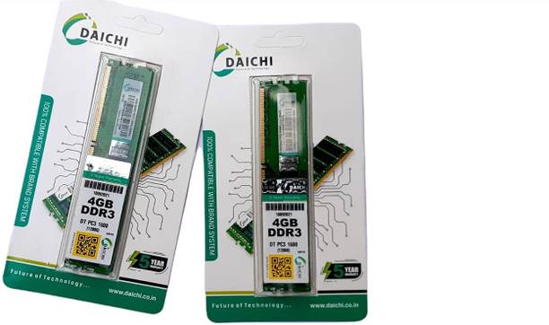 DAICHI DDR 3 DDR3 4 GB (Dual Channel) PC (4 GB DDR 3 RA...