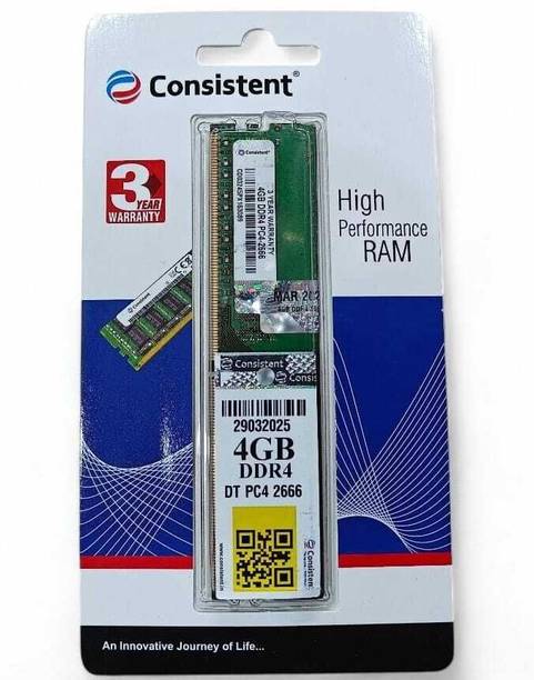 consistant RAM DDR4 4 GB (Single Channel) PC (DT PC4 2666)