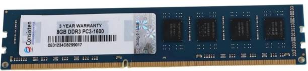 CONSISTEN DDR 3 SERIES,H81 CHIPSET SUPPORTED DDR3 8 GB (Dual Channel) PC DDR3 RAM (8gb ddr 3 Ram ForConsistent H-81 mother board supported)