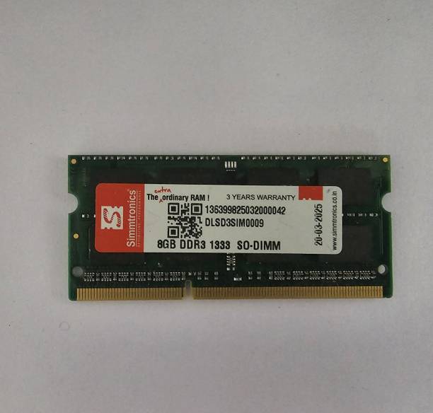 dkpal laptop DDR3 8 GB (Dual Channel) Laptop (simmtroni...
