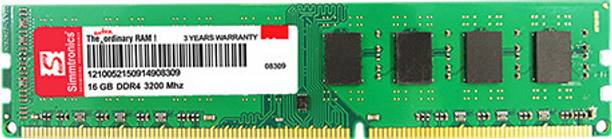 Simmtronics DESKTOP RAM DDR4 16 GB (Single Channel) PC (3200 MHz)