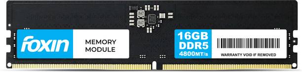 Foxin RAM - UDIMM DDR5 16 GB (Dual Channel) PC (16GB DDR5 Desktop RAM 4800MHz)