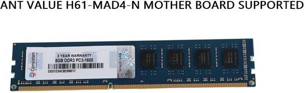 CONSISTEN DDR 3 SERIES, ANTVALUE H61 MOTHER BOARD SUPPO...
