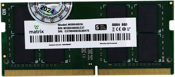 Matrix DDR4 DDR4 8 GB (Single Channel) Laptop (DDR4 8GB SO-DIMM RAM for Laptop)