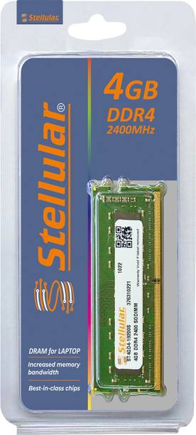 STELLULAR 2400/19200MHZ DDR4 4 GB (Dual Channel) Laptop...