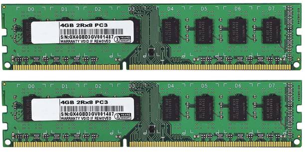 RNC DDR3 DESKTOP 4GB 2PC DDR3 4 GB (Dual Channel) PC, S...