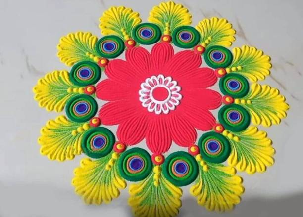 KHUSHA CREATION Pack of 5 Rangoli Powder
