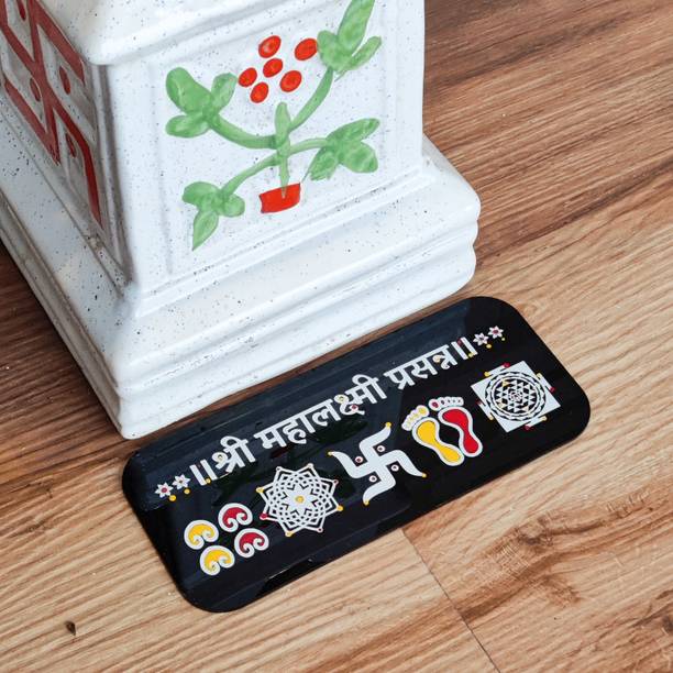 CHITRASHILA Shree Mahalaxmi Prasanna Acrylic Printed Rangoli for Door Entrance (9*4 inch) Rangoli Stencil