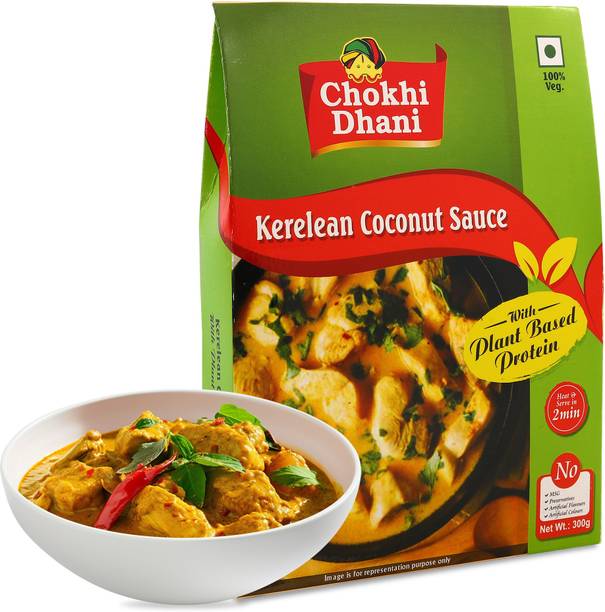 Chokhi Dhani by Chokhi Dhani Kerelean Masala Sauce With Plant Based Protein Ready Meal (Pack of 1) 300 g