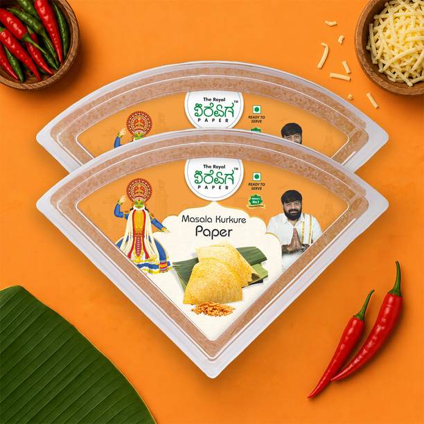 THE ROYAL DOSA PAPER by THE ROYAL DOSA PAPER Masala Kurkure - Dosa Khakhra - Khakhra Snacks - Pack Of 2(120g Each)