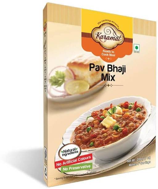Karamat Jain Pav Bhaji Mix Pack of 1 (No Onion-No Garlic), Ready to Cook, Sabji Masala