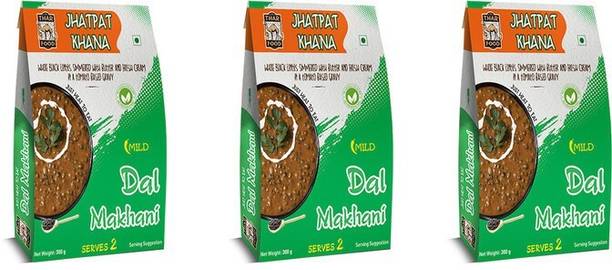 The Thar Food Jhatpat Khana Ready to Eat Dal Makhani - 300 g. Serves 2 Each - (Pack of 3) 900 g