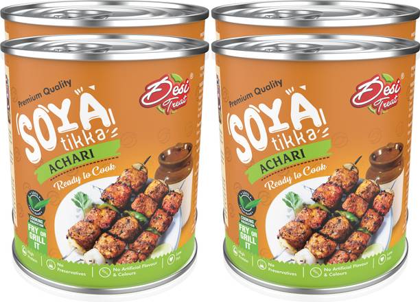 Desi Treat Achari Soya Tikka (Ready to Cook)