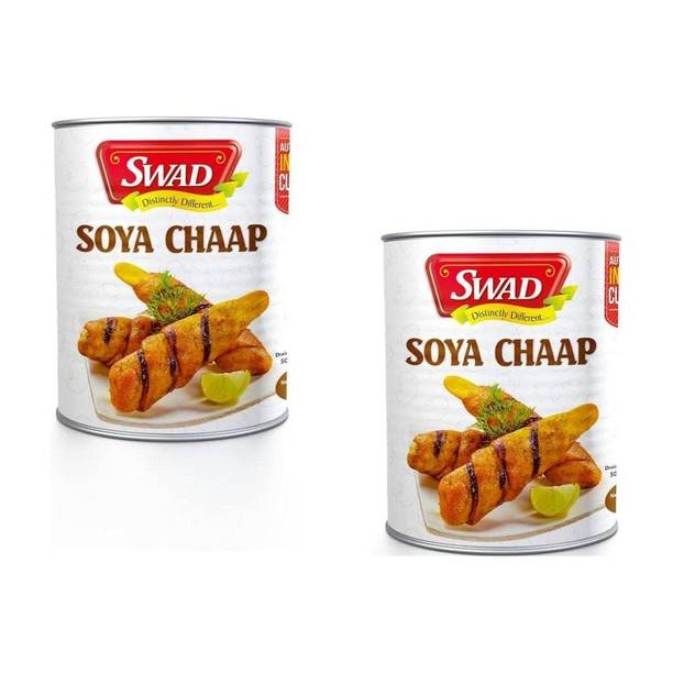 SWAD Soya Chaap in Brine, Chunks on Stick, Rich in Plant Protein