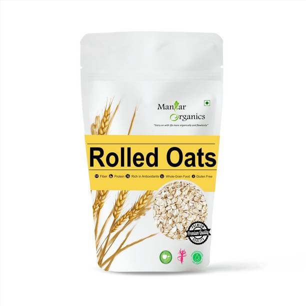 ManHar Organics Rolled Oats | Natural Whole Grain | High Fiber | Heart Healthy & Weight Care 1 kg